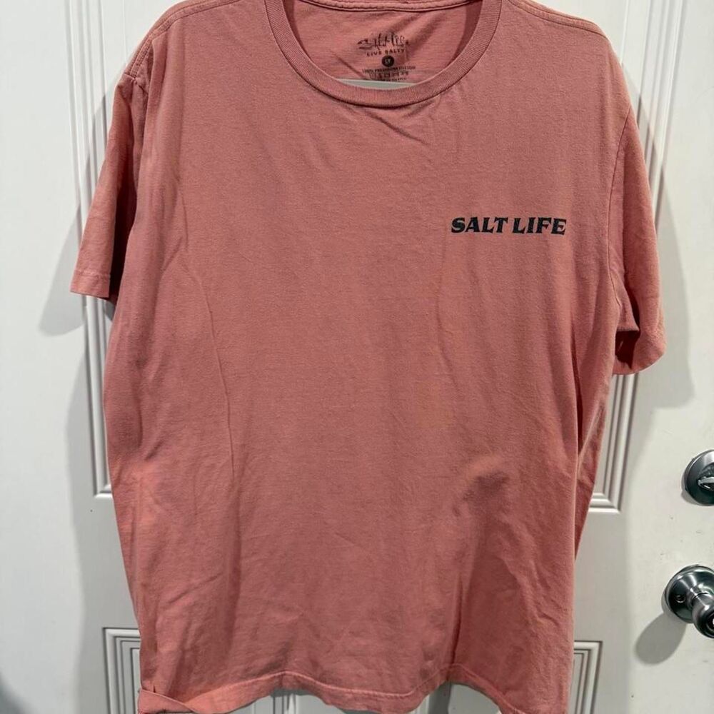 Salt-life Men's Pink T-shirt